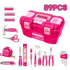 WHS3B89 Set x89pcs Maletín con herramientas ROSADO WADFOW