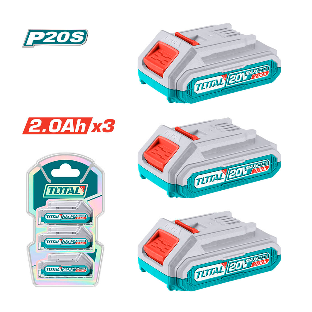 [TOSLI240311] TOSLI240311 Pack de 3 Batería 2Amp 20V TOTAL