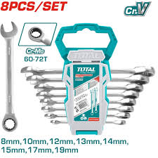 THT102RK086 8PCS LLAVE RATCHET SPANNER SET