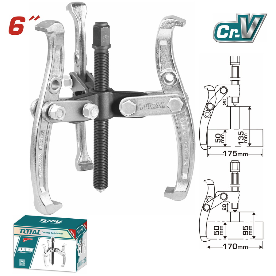 THTGP366 Extractor de Rodajes 6" 6000Kg INDUSTRIAL TOTAL
