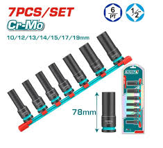 THKISD12073L   Jgo x7pcs Dados de  Impacto TUBULARES TOTAL