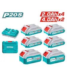 Pack de 6 Baterías 2Amp + 4Amp + cargador TOTAL