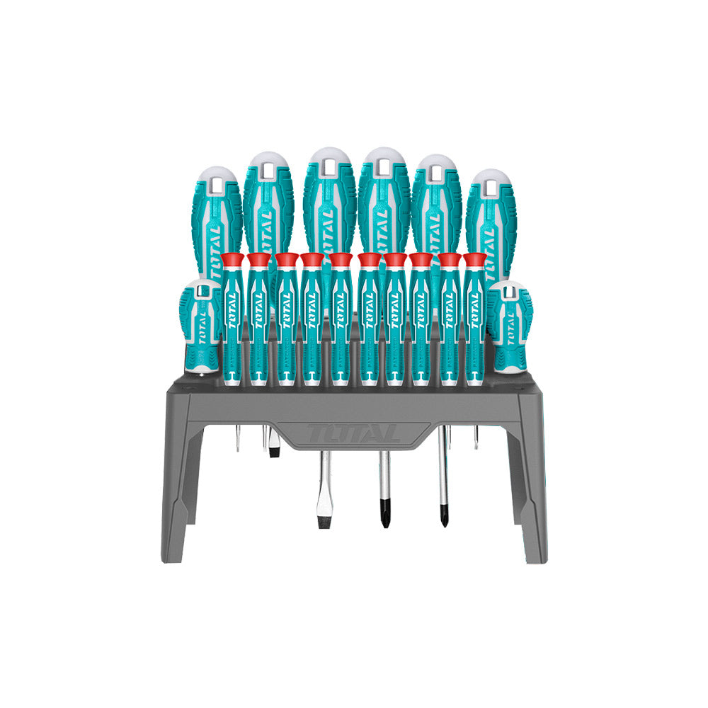 [THT250618] THT250618  Jgo desarmador PESADO 18PCS TOTAL, estrella y plano Cr v TOTAL