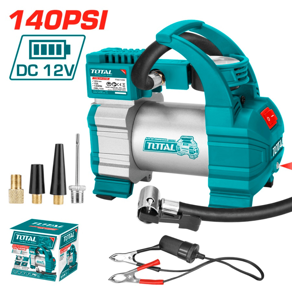[TTAC1406] TTAC1406 Mini compresora para auto 12v TOTAL