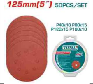 TAC7312511 Jgo x50pcs Lija Redonda 5" TOTAL