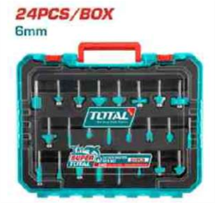 TACSR12406 Jgo x 24pcs Cuchilla Fresas para Ruteadora 6mm TOTAL