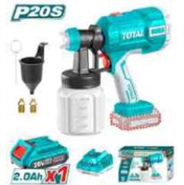 Tsgli20406 pistola de pintar inalambrica con 1 Batería y Cargador TOTAL
