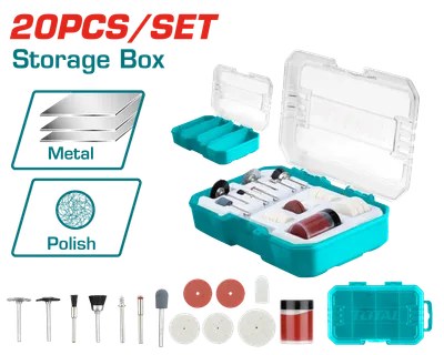 TAKMG6020  Set de Accesorios para Minidrill 20pcs TOTAL
