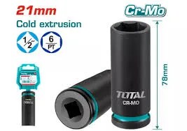 THDIS12212L  Dado de impacto TUBULAR 21mm 1/2" - TOTAL
