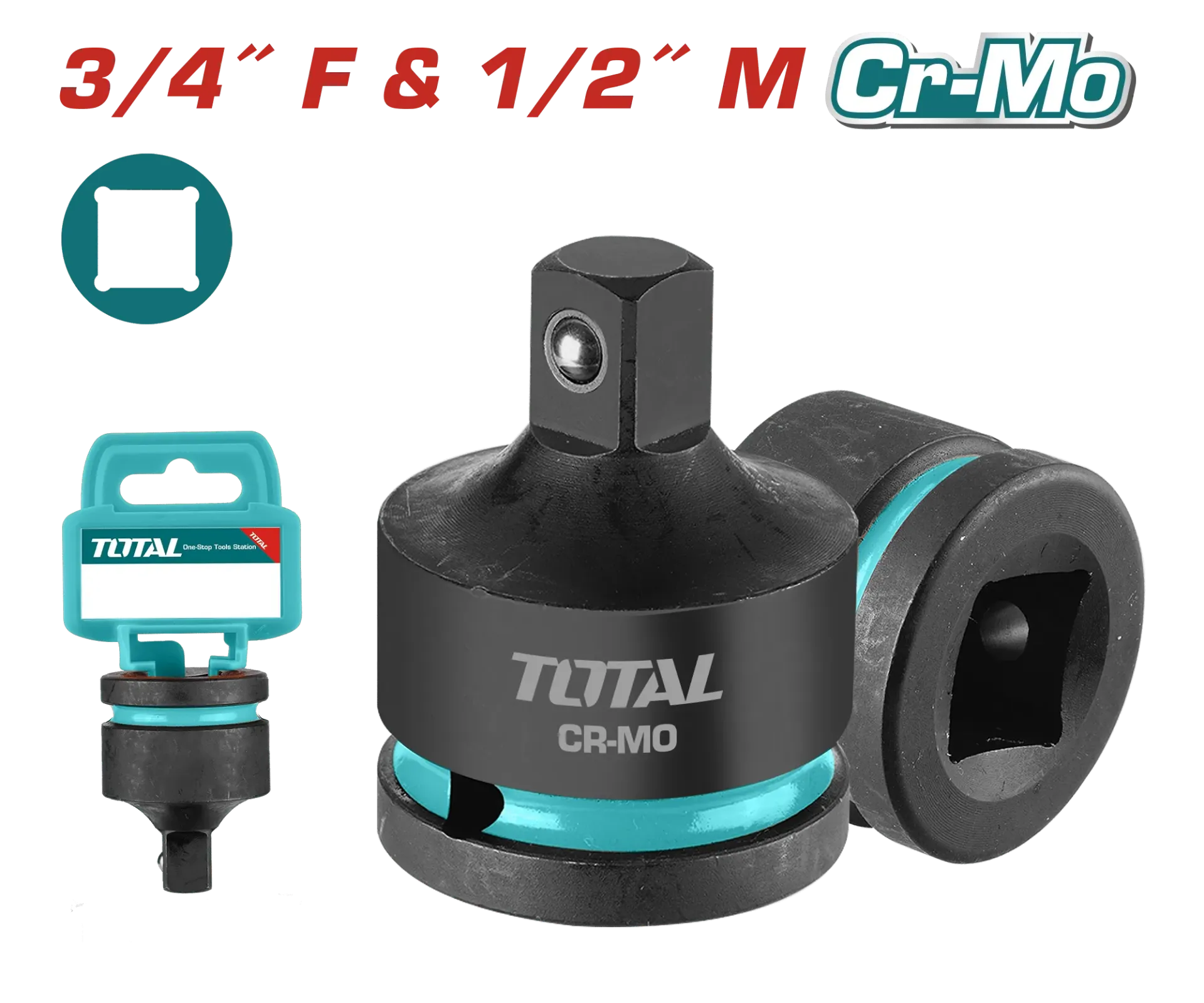 THIAD3412  Adaptador de dado de impacto 3/4" a 1/2" TOTAL