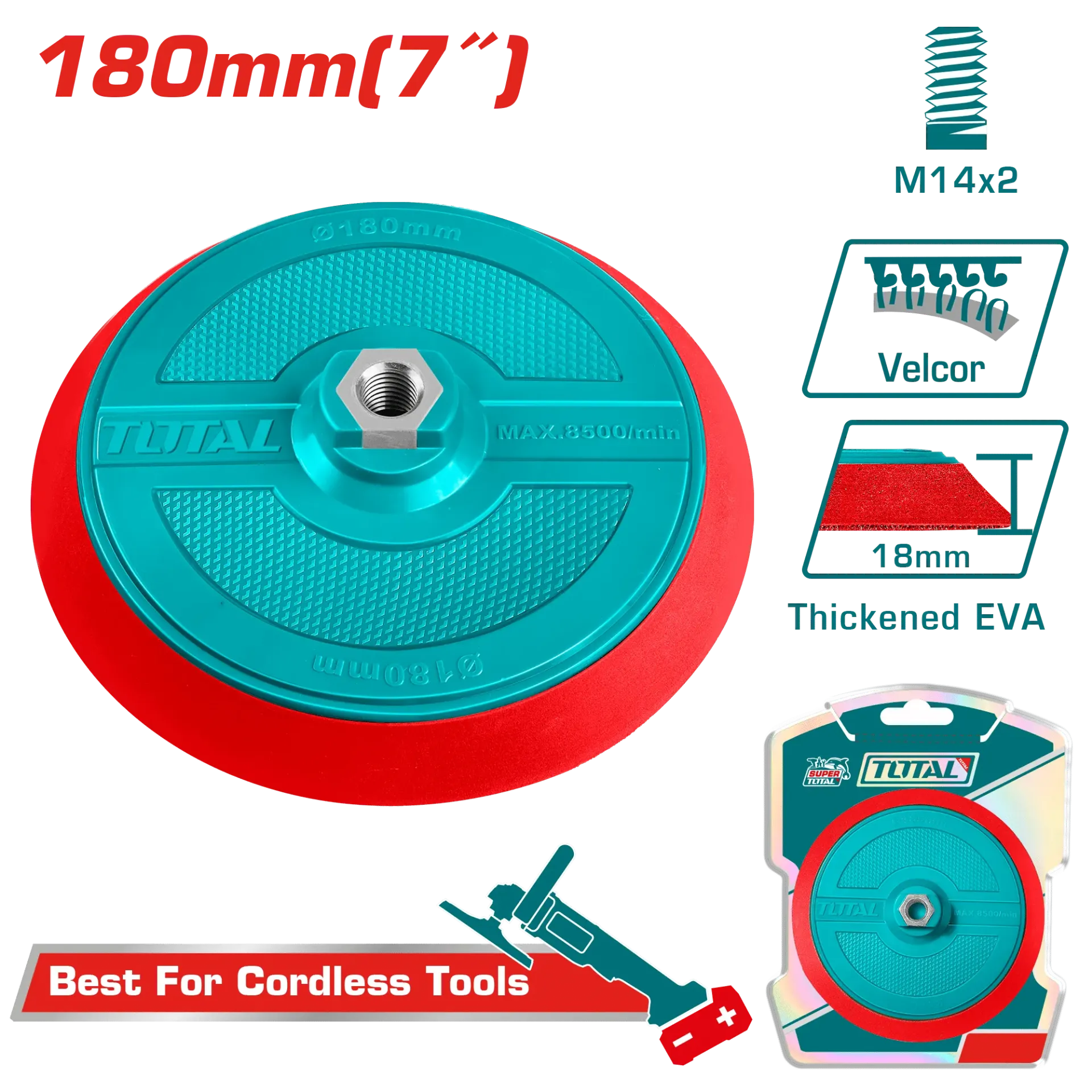TAC18051 Base para Pulidora 7" 180mm TOTAL