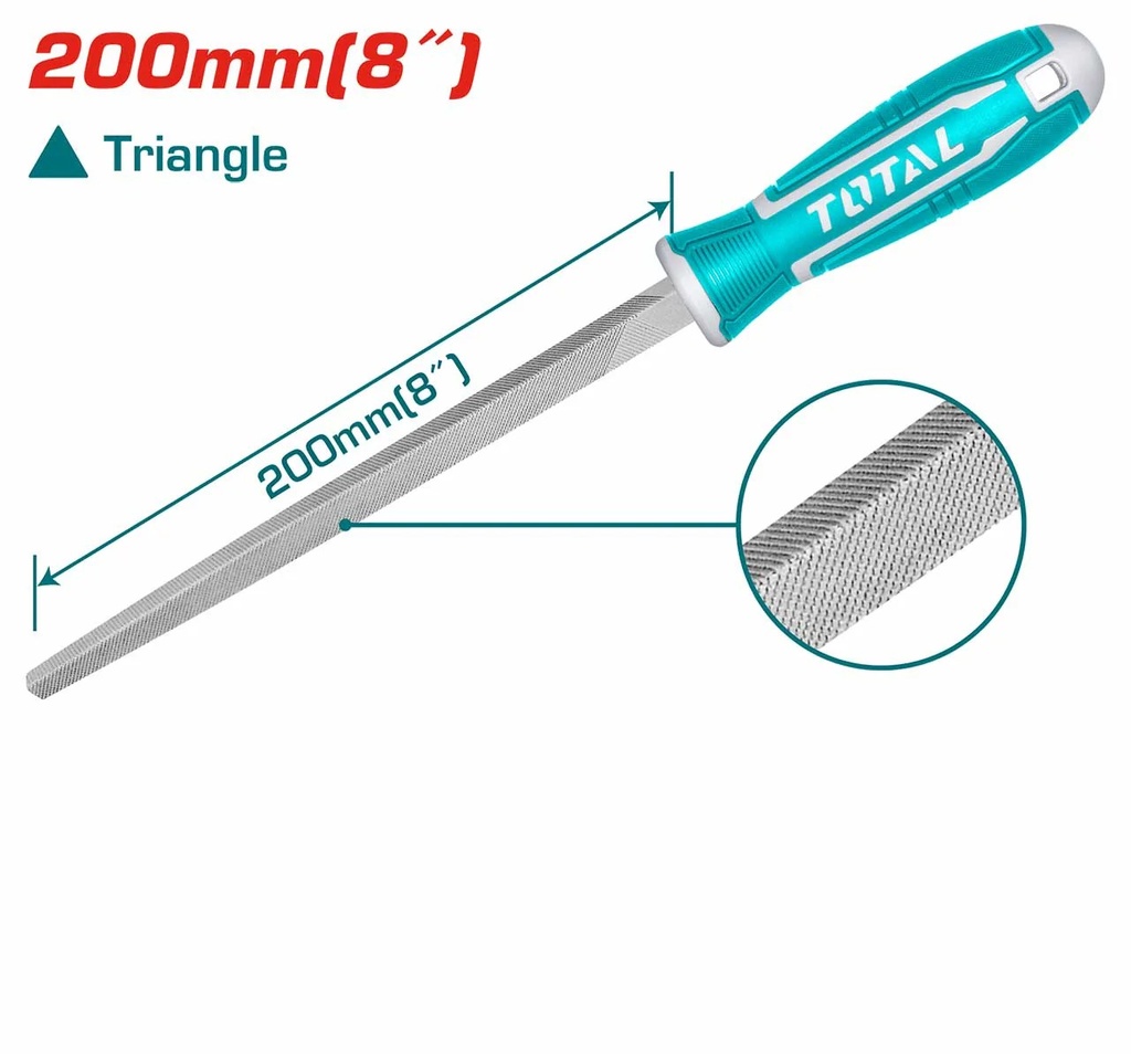 THT91486  Lima triangular 8" - TOTAL