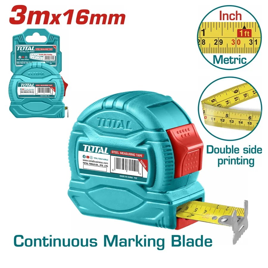 TMT34316  Huincha Super Liviana 3mx16mm TOTAL