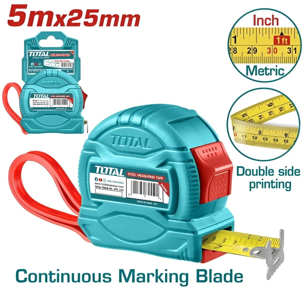 TMT34525 Huincha Super Liviana 5mx25mm TOTAL