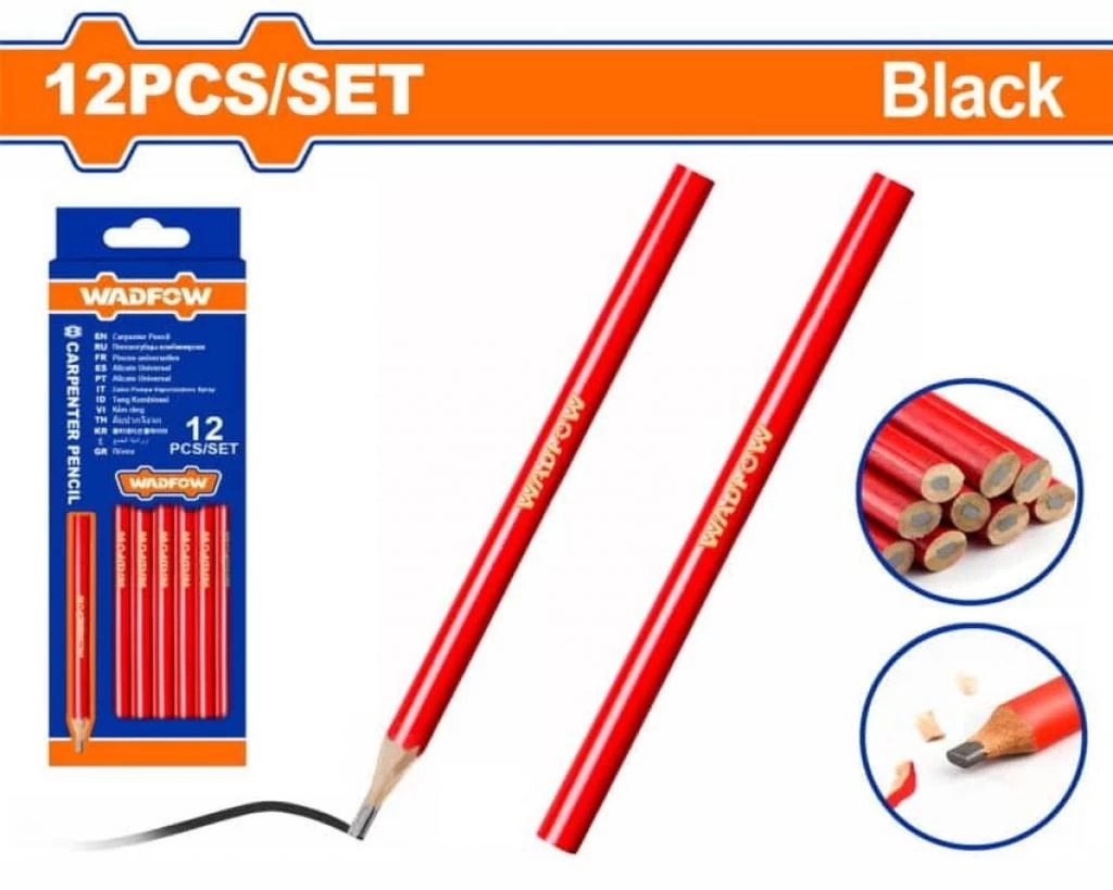 WMQ1512  Set x12pcs lapiz para carpintero WADFOW