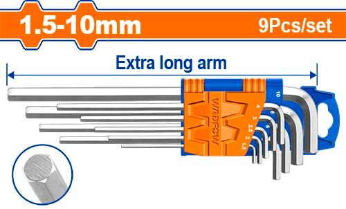 [WHK1292] WHK1292 Jgo x9pcs Llave hexagonal XL WADFOW