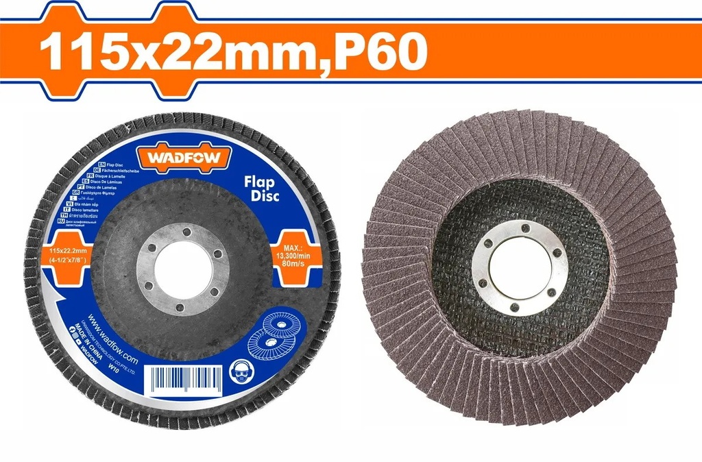 WYL1302 Disco FLAP 4 1/2" P60 WADFOW