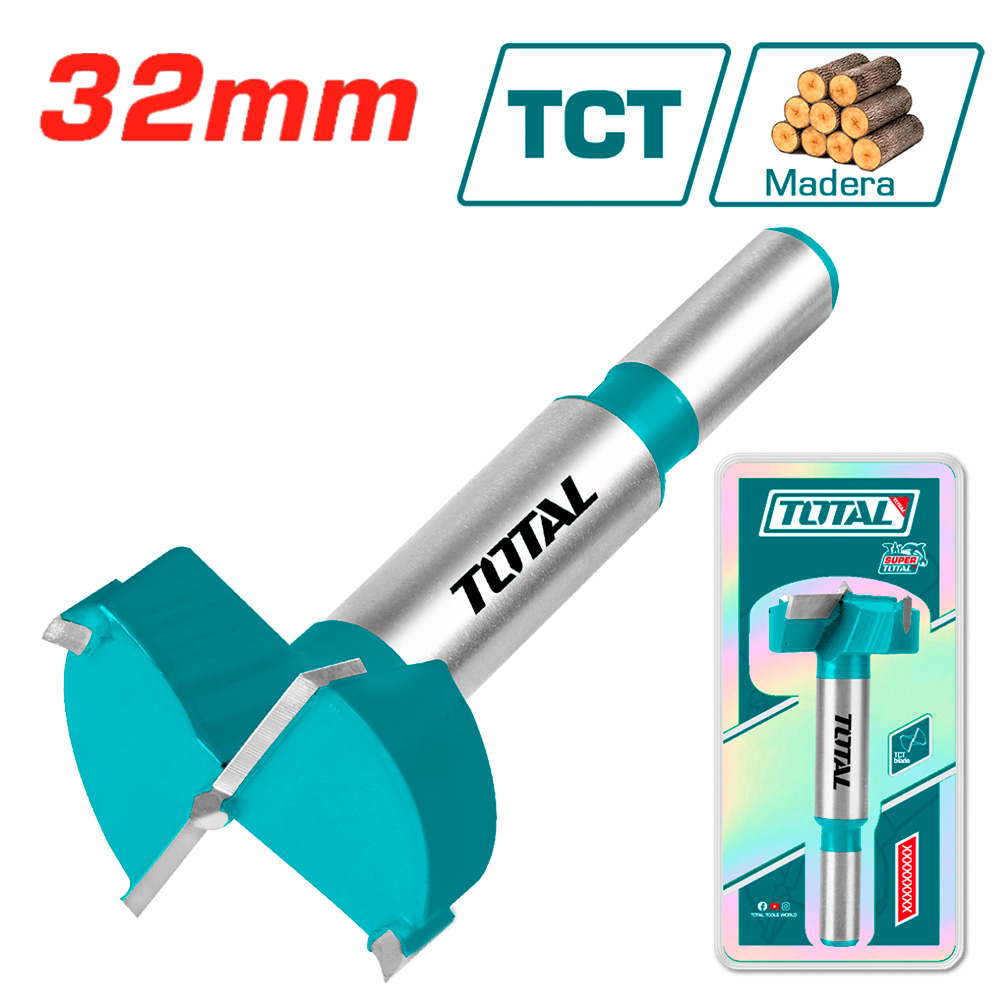 [TAC180321] TAC180321 Broca Forstner para madera 32mm TOTAL, para bisagra TOTAL