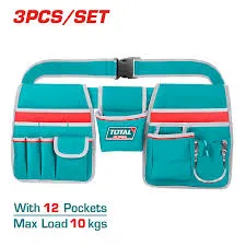THT16P20325 Cinturón Porta Herramientas con 12 bolsillos TOTAL