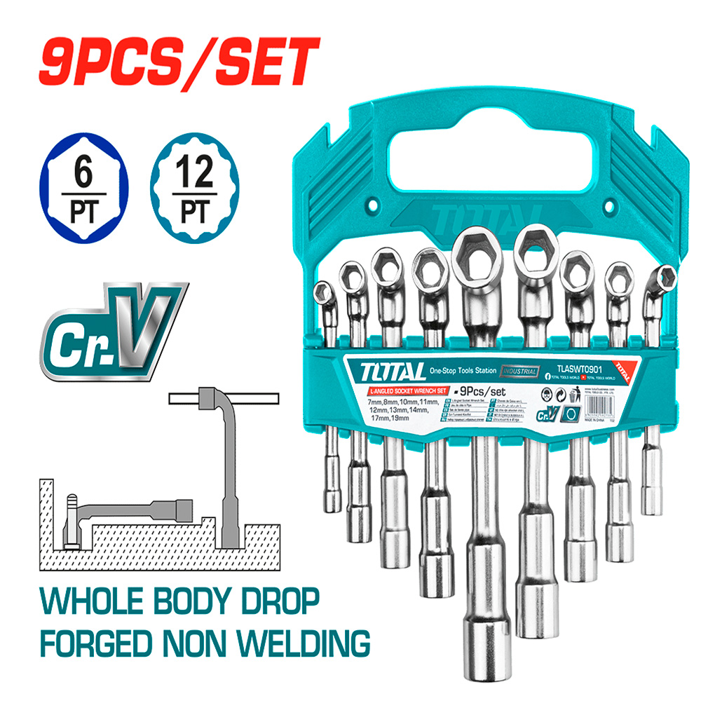 [TLASWT0901] TLASWT0901 Jgo Llave pipa L 9pcs TOTAL, Cr-v TOTAL
