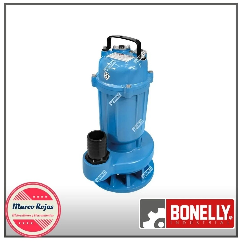 WQD5-15-0.75A BOMBA SUMERG. T.CAMPANA P.AGUAS LIMPIAS DE 1 HP MONOF. 220VDE 2 PULG. CON BRIDA BONELLY