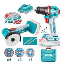 TCKLI20766 Combo Taladro 66N.m. y Amoladora 3" 20V TOTAL