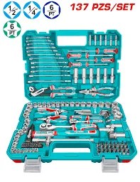 THKTHP21376 Set x 137pcs Dados y Herramientas Manuales