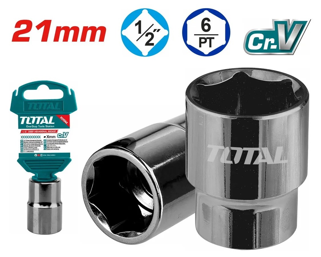 THTST12211 Dado Hexagonal 1/2" 21mm