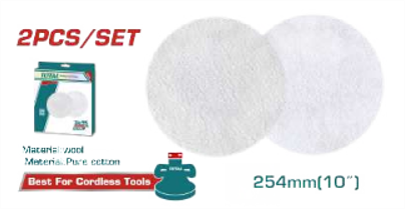 TAC25402 Jgo x2pcs Mota para Pulir 10" TOTAL