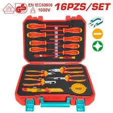 THKITH1601 Juego de 16 herramientas manuales aisladas