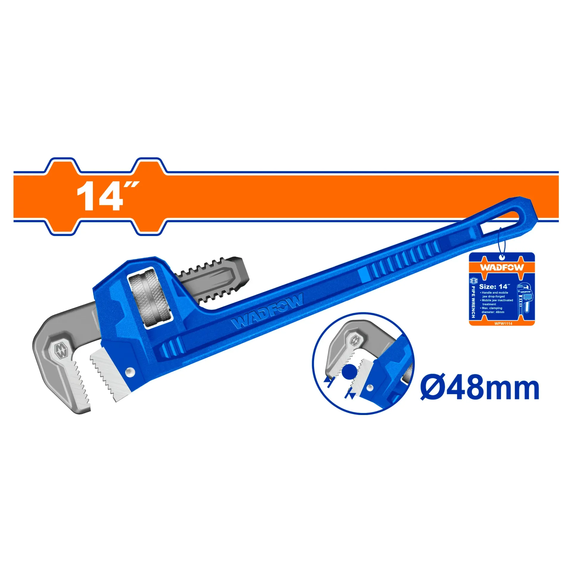 WPW1114 LLAVE DE TUBO 14" WADFOW