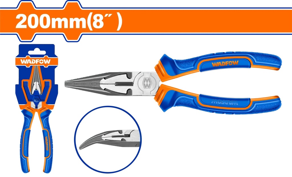 WPL4C08 ALICATE PUNTA CURVA 8" WADFOW