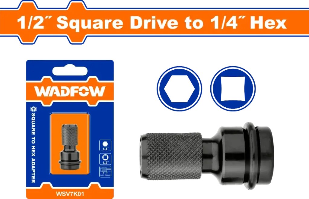 WSV7K01 ADAPTADOR DE PUNTAS HEXAGONALES 1/4" WADFOW