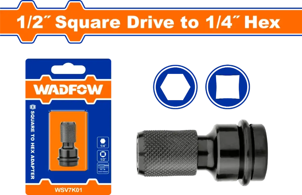 WSV7K01 ADAPTADOR DE PUNTAS HEXAGONALES 1/4" WADFOW