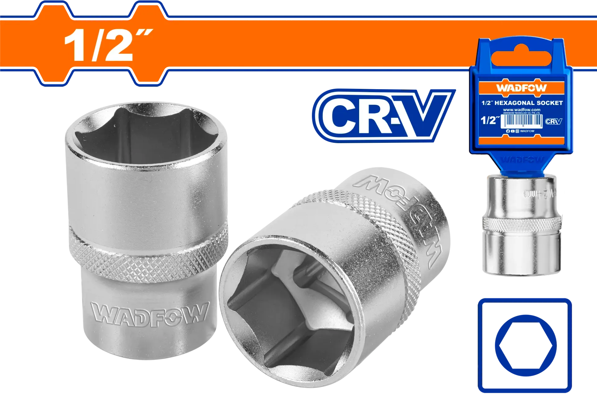 WSC7214 DADO LARGO 6PT 14MM 1/2" WADFOW