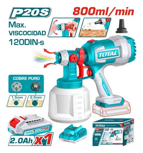 TSGLI20042 Compresora Portátil 20V, con 1 batería y cargador