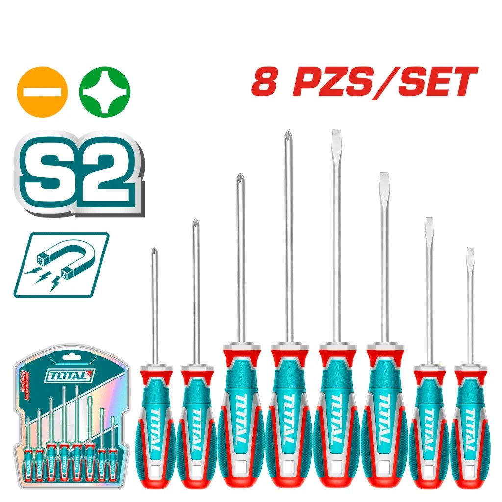 TKSDS0846 Jgo x8pcs Desarmador INDUSTRIAL TOTAL