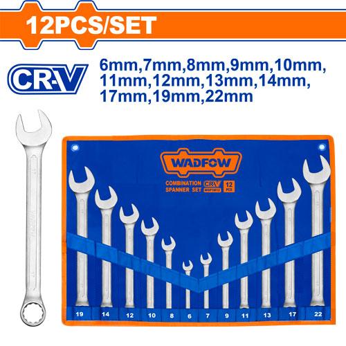WSP1M12 Juegos de llaves boca-corona 6-22mm 12PCS WADFOW