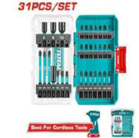 TACSDL11306 Jgo x31pcs Punteras y dados para Atornillador de impacto TOTAL