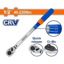 WWQ7D21 Llave dinamométrica preestablecida 1/2" 40-220nm WADFOW
