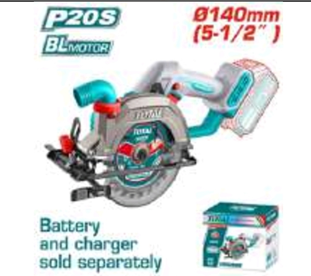 TSLI1402 Sierra circular 5 1/2" 20v con 1 Batería y Cargador 140 mm TOTAL