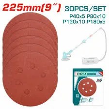 TAC225030 Jgo x30pcs Lija Redonda 9"