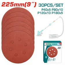 TAC225030 Jgo x30pcs Lija Redonda 9"