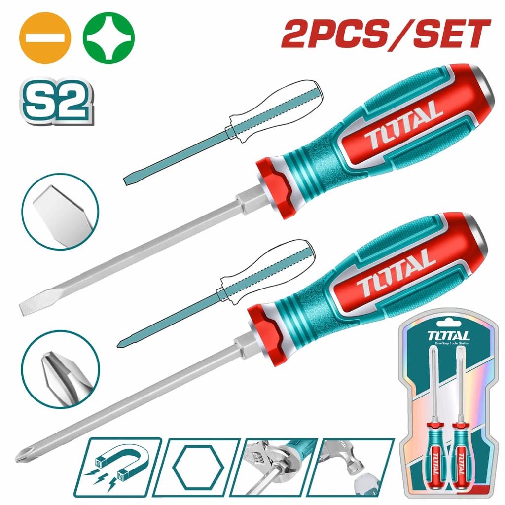 [TGTST0206] TGTST0206 Jgo x2pcs Desarmador de Golpe INDUSTRIAL