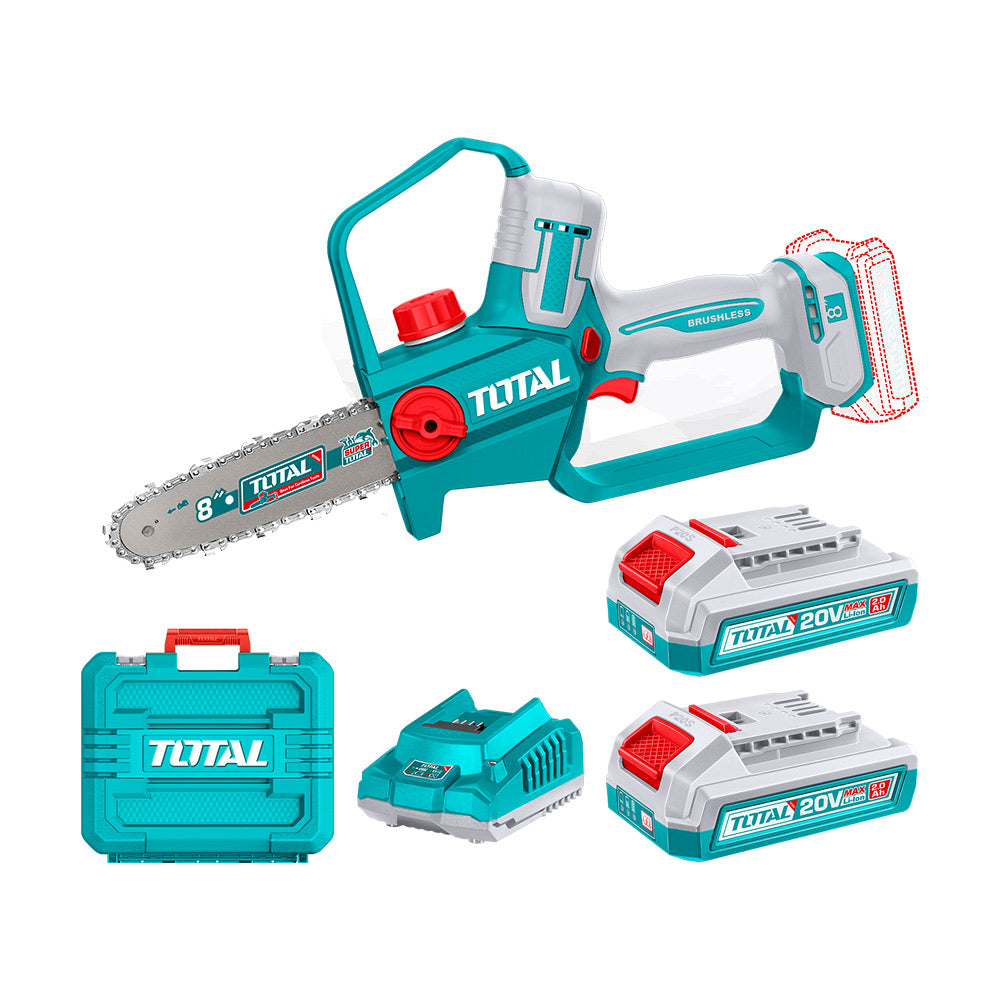 TGSLI20882 mini motosierra 8" 20v completo TOTAL
