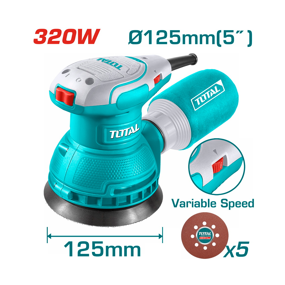 [TF2131256] TF2131256 Lijadora orbital con velocidad regulable 320W TOTAL