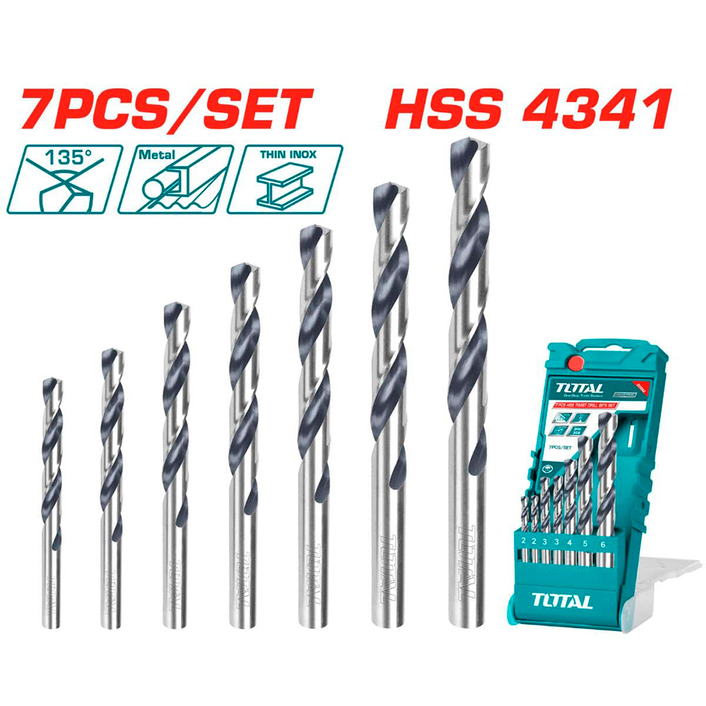 [TACSD0075] TACSD0075 Broca para metal 7 PCS TOTAL