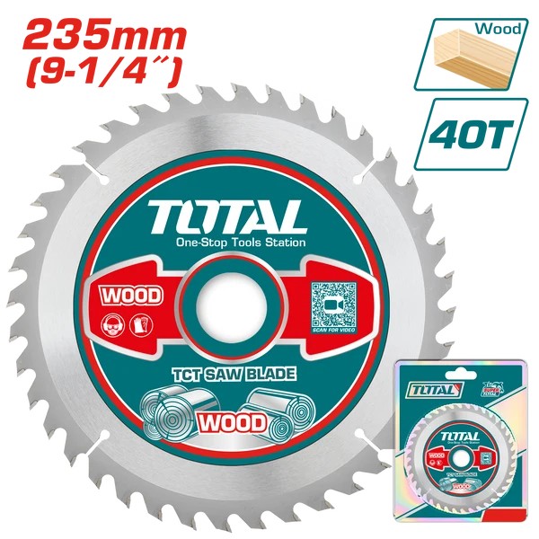 TAC231625 Disco madera 9" x 40t TOTAL