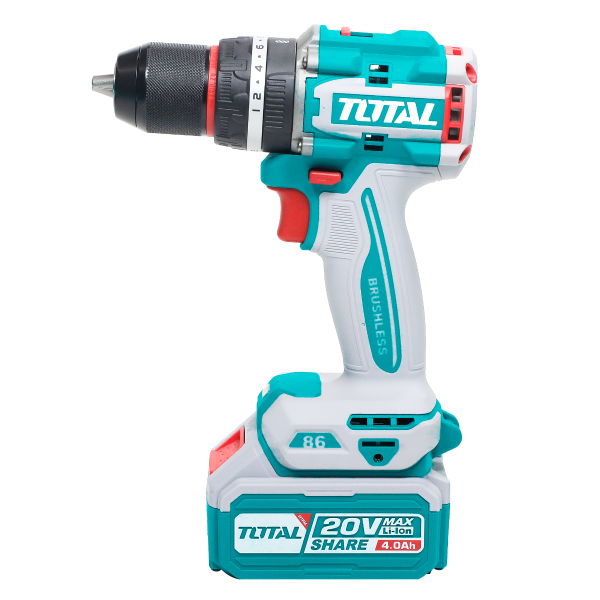 [TIDLI208688] TIDLI208688  Taladro Atornillador PERCUTOR BRUSHLESS 86N.m. 20V c/ Chuck Metálico 13mm Mandril Jacobs