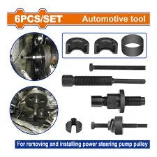 [WGP6D06] WGP6D06 Jgo x6pcs de Extractor e instalador de polea de bomda de dirección hidráulica WADFOW